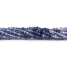 3mm Iolite Plain Rondelles 12 inch 145 beads - The Bead Traders