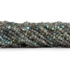 3mm Labradorite Handcut Rondelles 12 inch 140 beads - The Bead Traders