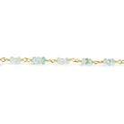 3mm Multi Beryl Rondelle Trios Gold Chain 84 beads - The Bead Traders