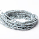 3mm Mystic Blue Rainbow Moonstone Rondelles 16 inch 142 beads - The Bead Traders