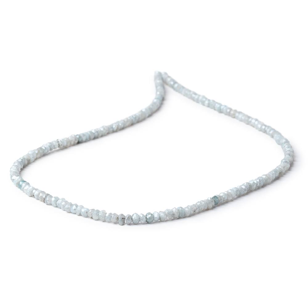 3mm Mystic Blue Rainbow Moonstone Rondelles 16 inch 142 beads - The Bead Traders