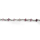 3mm Mystic Spinel Rondelle Black Gold Chain 41 beads - The Bead Traders