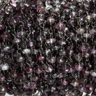 3mm Mystic Spinel Rondelle Black Gold Chain 41 beads - The Bead Traders