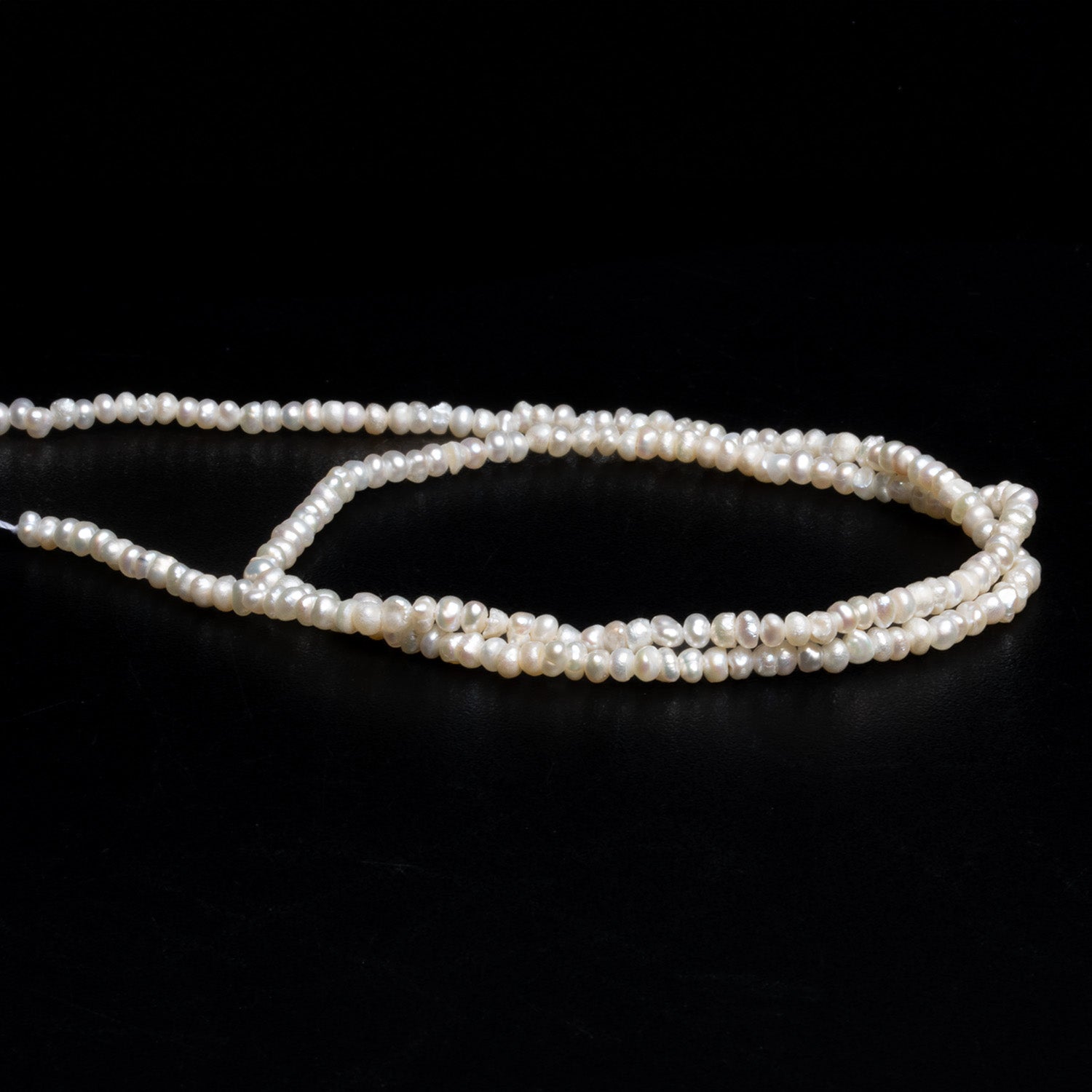 3mm Off White Baroque Pearls 15 inch 185 beads - The Bead Traders