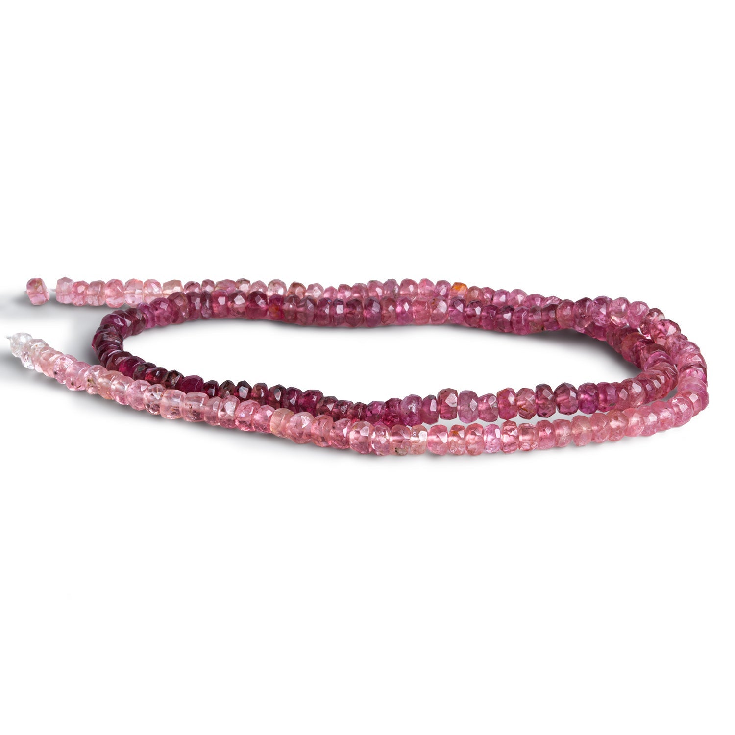 3mm Pink Shaded Tourmaline 12 inch 165 beads - The Bead Traders