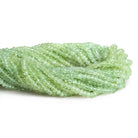 3mm Prehnite Faceted Rondelles 12 inch 160 beads - The Bead Traders