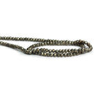 3mm Pyrite Faceted Rondelles 12 inch 110 beads - The Bead Traders