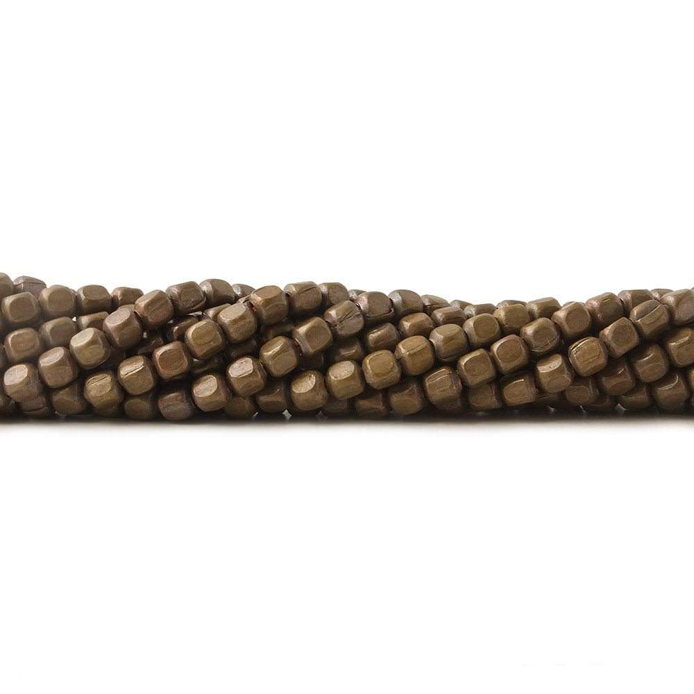 3mm Raw Copper Cubes 8 inch 75 beads - The Bead Traders