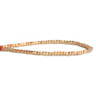 3mm Rose Gold Brushed Cubes 8 inch 65 beads - The Bead Traders