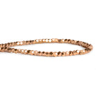 3mm Rose Gold Faceted Cubes 8 inch 60 beads - The Bead Traders