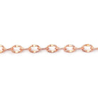 3mm Rose Gold plated Divot Oval Link Chain 3 Feet - The Bead Traders
