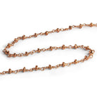 3mm Rose Gold Plated Rondelle Chain 42 beads - The Bead Traders