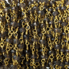 3mm Smoky Quartz Gold Chain 36 beads - The Bead Traders