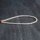 3mm Sterling Silver Plated Copper Brushed Rounds 8 inch 66 beads - The Bead Traders