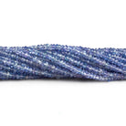 3mm Tanzanite Faceted Rondelle Beads 14 inch 150 pieces - The Bead Traders