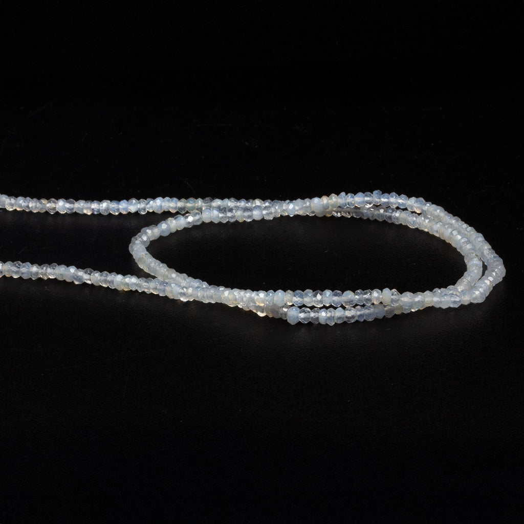 3mm Turkish Chalcedony Faceted Rondelles 14 inch 115 beads - The Bead Traders