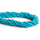 3mm Turquoise Howlite Beads - Lot of 9 Strands - The Bead Traders