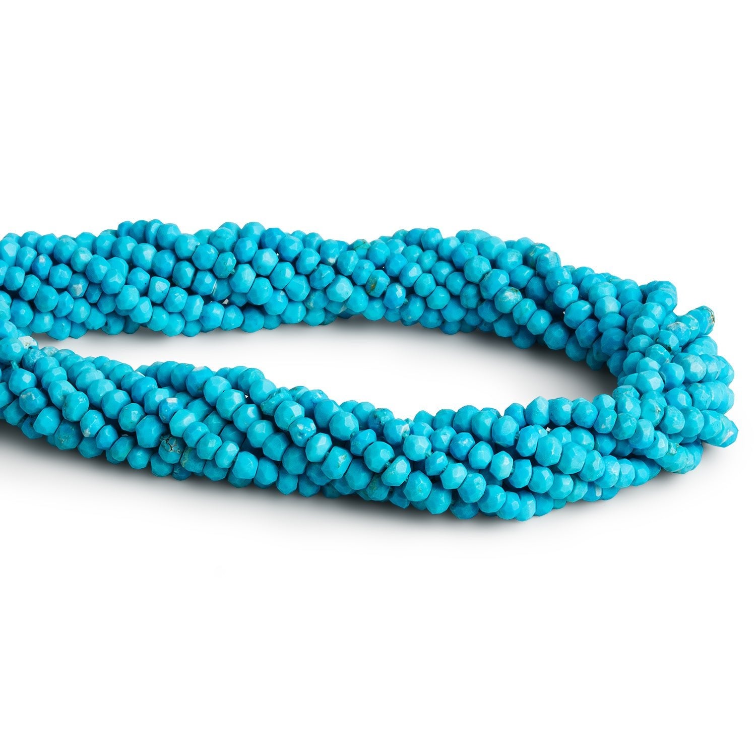 3mm Turquoise Howlite Beads - Lot of 9 Strands - The Bead Traders