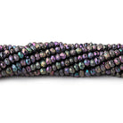 3mm Violet Mystic Spinel Faceted Rondelles 13 inches 150 pieces - The Bead Traders