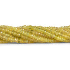 3mm Yellow Sapphire faceted rondelles 16 inch 225 pieces - The Bead Traders