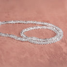 4 - 4.5mm Crystal Quartz faceted rondelle Beads 13.5 inch 138 pieces - The Bead Traders