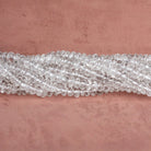 4 - 4.5mm Crystal Quartz faceted rondelle Beads 13.5 inch 138 pieces - The Bead Traders