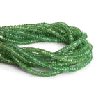 4 - 4.5mm Green Kyanite Faceted Rondelles 8.5 inch 90 beads - The Bead Traders