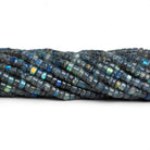 4-4.5mm Labradorite Handcut Plain Heishis 12 inch 115 beads - The Bead Traders