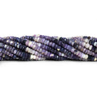 4 - 4.5mm Morado Purple Opal Faceted Rondelles 12 inch 115 beads - The Bead Traders