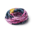 4-4.5mm Multicolor Sapphire Plain Rondelles 18 inch 170 beads AA - The Bead Traders