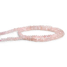 4 - 4.5mm Rose Quartz Faceted Discs 15 inch 130 beads - The Bead Traders