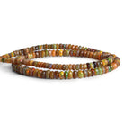 4 - 5.5mm Ethiopian Opal Faceted Rondelles 16 inch 140 beads - The Bead Traders