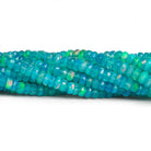 4 - 5mm Blue Ethiopian Opal Faceted Rondelles 16 inch 150 beads - The Bead Traders