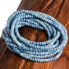 4 - 5mm Denim Opal Faceted Rondelle Beads 16 inch 145 beads - The Bead Traders