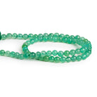 4 - 5mm Green Onyx Handcut Rounds 12 inch 65 beads - The Bead Traders