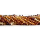 4 - 5mm Hessonite Garnet Plain Rounds 15 inch 120 beads - The Bead Traders