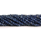 4-5mm Iolite Handcut Rondelles 14 inch 88 beads - The Bead Traders