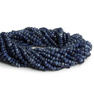 4-5mm Iolite Handcut Rondelles 14 inch 88 beads - The Bead Traders