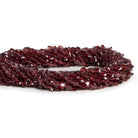4 - 5mm Mozambique Garnet Faceted Hearts 12 inch 73 beads - The Bead Traders