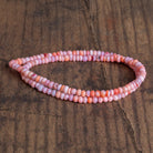 4 - 5mm Pink Opal Plain Rondelles 16 inch 130 beads - The Bead Traders