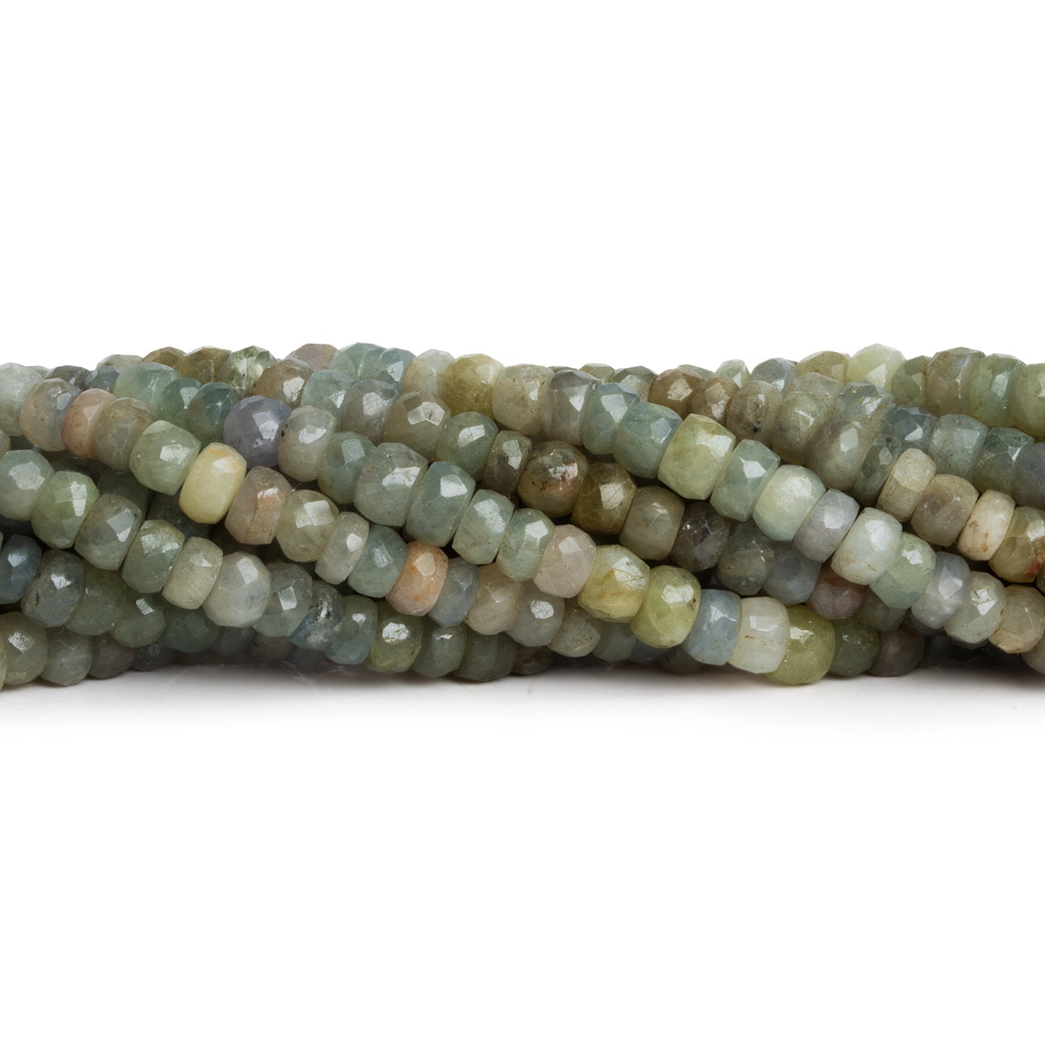 4 - 5mm Sapphire Faceted Rondelles 15 inch 125 beads - The Bead Traders
