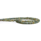 4 - 5mm Sapphire Faceted Rondelles 15 inch 125 beads - The Bead Traders
