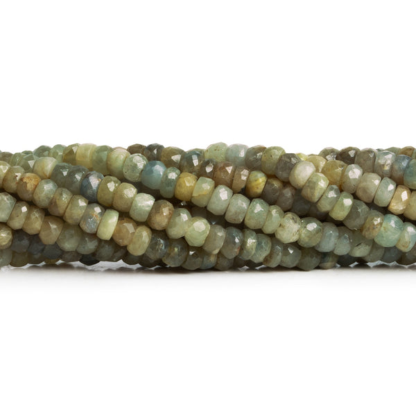 4-5mm Sapphire Faceted Rondelles 16 inch 130 beads