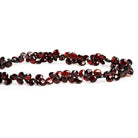4 - 6mm Garnet Faceted Hearts 7.5 inch 50 beads - The Bead Traders