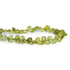 4 - 6mm Grossular Garnet Hearts 6.5 inch 53 beads - The Bead Traders