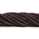 4 - 6mm Matte Garnet Plain Rondelles 14 inch 110 beads - The Bead Traders