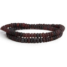 4 - 6mm Matte Garnet Plain Rondelles 14 inch 110 beads - The Bead Traders