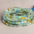 4 - 6mm Multi Beryl Plain Rondelles 16 inch 120 beads - The Bead Traders