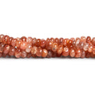 4 - 6mm Sunstone Plain Rondelles 16 inch 115 beads - The Bead Traders