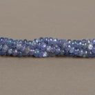 4 - 6mm Tanzanite Plain Rondelles 18 inch 160 beads - The Bead Traders